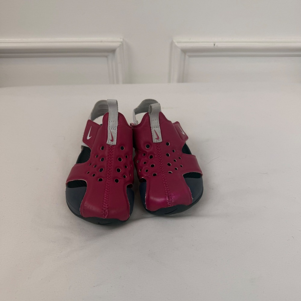 Nike Sunray Protect 2 TD Toddler Sandals Berry‎ White 943827-604 Size 9C